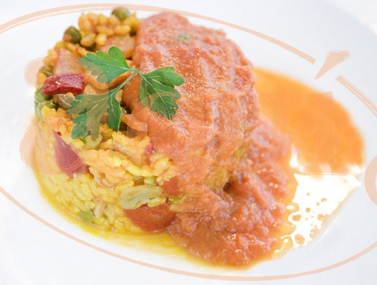 Arroz á milanesa