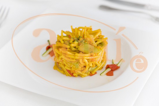 Fideuá con verduras